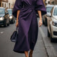 Elegant Solid Color Waist Dress