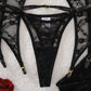 Sexy Jacquard Lace Shapewear Lingerie Set With See-Through Stockings