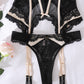 Colorblock Sheer Lace Shaping Lingerie Set