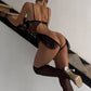 Sexy Lace Mesh See-through Open Crotch Bodysuit