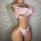 3D Bow-decorated Sexy Strapless Bra and Thong Lingerie Set