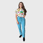 Women's Floral Printed Scrub Set CPJO2