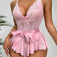 Bow-Tie Lace Backless See-Through Sexy Lingerie