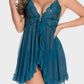 Sexy Lace Mesh See-Through Nightgown with Matching Thong