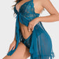 Sexy Lace Mesh See-Through Nightgown with Matching Thong