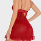 Sexy Lace Mesh See-Through Nightgown with Matching Thong