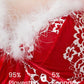 Christmas Mesh Lace Trim Sexy Nightgown