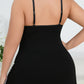 Plus Size V-Neck Side Slits Lace Trim Nightgown