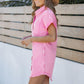 Limited time sale🔥Women's Button Down Frayed Hem Denim Shirt Dresses