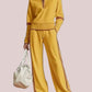 Women's Sporty Striped Quarter-Zip Lounge Set