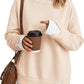 Women's Fake Two Piece Layered Sweatshirt Patchwork Oversized Pullover Top