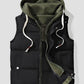 Contrast Drawstring Hood Puffer Vest
