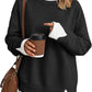 Women's Fake Two Piece Layered Sweatshirt Patchwork Oversized Pullover Top