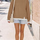 Women's Fake Two Piece Layered Crewneck Sweatshirt