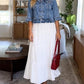 Women's 3/4 Ruffle Sleeve Denim Jacket