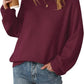 Women's Drop Shoulder Long Sleeve Fall Knit Pullover