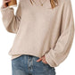 Women's Drop Shoulder Long Sleeve Fall Knit Pullover