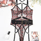 Leopard Print See-Through Mesh Bondage Sexy Underwire Bodysuit