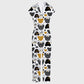 Women's Wide Leg Love Bear Print Scrub Jumpsuit