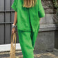 Cotton and linen casual solid color suit