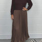 Women's solid color Long Sleeve Jumper & Pleated Bottom Dress Fashion Trends