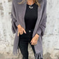 Women's Long Sleeve Casual Tassel Shawl Coat