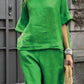Cotton and linen casual solid color suit