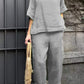 Cotton and linen casual solid color suit