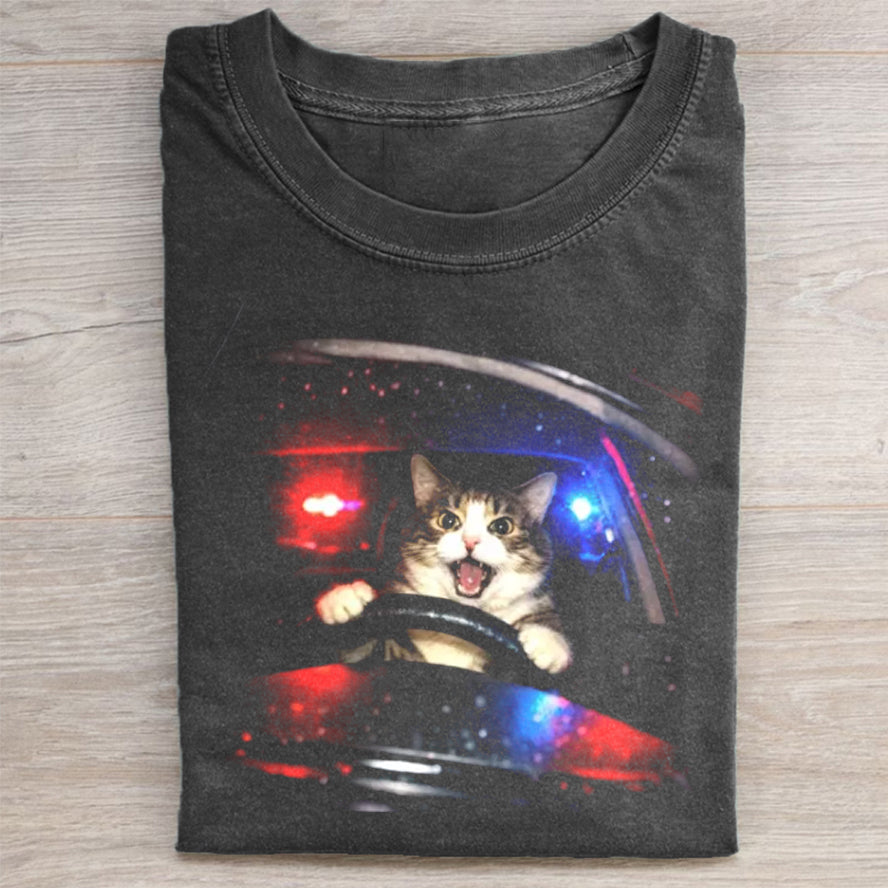 Vintage Cat Memes Graphic T-shirt