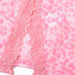 Sexy Deep V Flocked Leopard Print See-Through Mesh Bodycon Nightgown