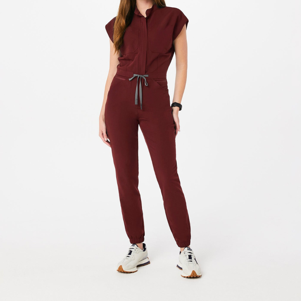 Women's 8 Pockets Cargo Scrub Jumpsuit