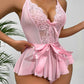 Bow-Tie Lace Backless See-Through Sexy Lingerie