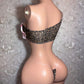 3D Bow-decorated Sexy Strapless Bra and Thong Lingerie Set