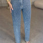 Women's Elegant And Fashionable Diamond Denim Trousers