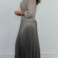Women's solid color Long Sleeve Jumper & Pleated Bottom Dress Fashion Trends