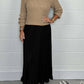 Women's solid color Long Sleeve Jumper & Pleated Bottom Dress Fashion Trends