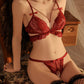 Sexy Pearl Hollow Lace See-Through Sexy Lingerie Set