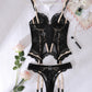 Colorblock Sheer Lace Shaping Lingerie Set