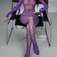 Leopard Sexy Backless Lace Fishnet Stretch Tight Long-sleeved Bodysuit
