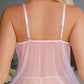 Sexy Lace Mesh See-through Slip Dress Lingerie Set