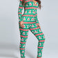 Christmas Deep V-neck Long-sleeved Back Button Closure Jumpsuit PJajama