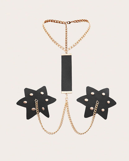 Chain Linked Nipple Cover With Choker