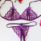 Sexy Open-Crotch Exposed Breasts Lace Lingerie Set