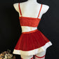 Sexy Christmas Bow-Tie Velvet Uniform With Fishnet Stockings Set