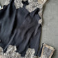 Sexy Deep V-neck Ice Silk Lace Patchwork Backless Camisole Nightgown