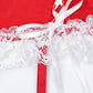 Sexy Christmas Lace Mesh Sheer Lingerie Set with Stockings