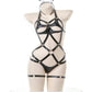 Christmas Sexy Openwork Bunny Girl Patent Leather Lingerie Set