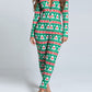 Christmas Deep V-neck Long-sleeved Back Button Closure Jumpsuit PJajama