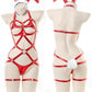 Christmas Sexy Openwork Bunny Girl Patent Leather Lingerie Set