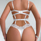 Lace Embroidery Hollow Splicing Ribbon Perspective Sexy Lingerie